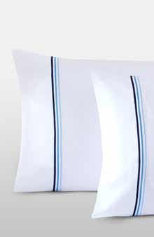 Egyptian Cotton Sateen Bratta Embroidery Triple Luxe Sateen Pillowcase Set