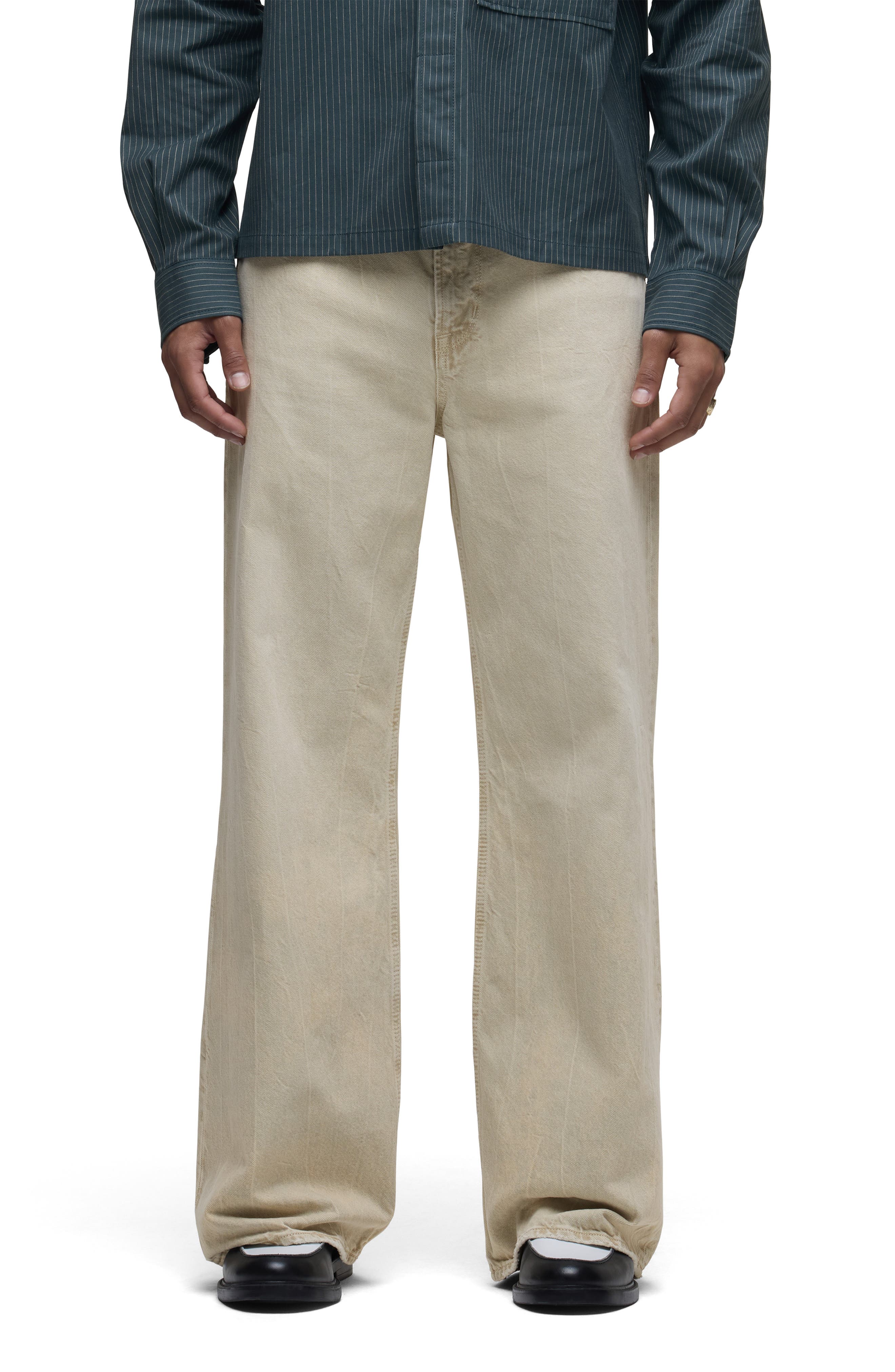 Hudson Jeans Luca Wide Leg Jeans In Neutral