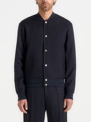 Manière De Voir Savin Pinstripe Bomber Jacket