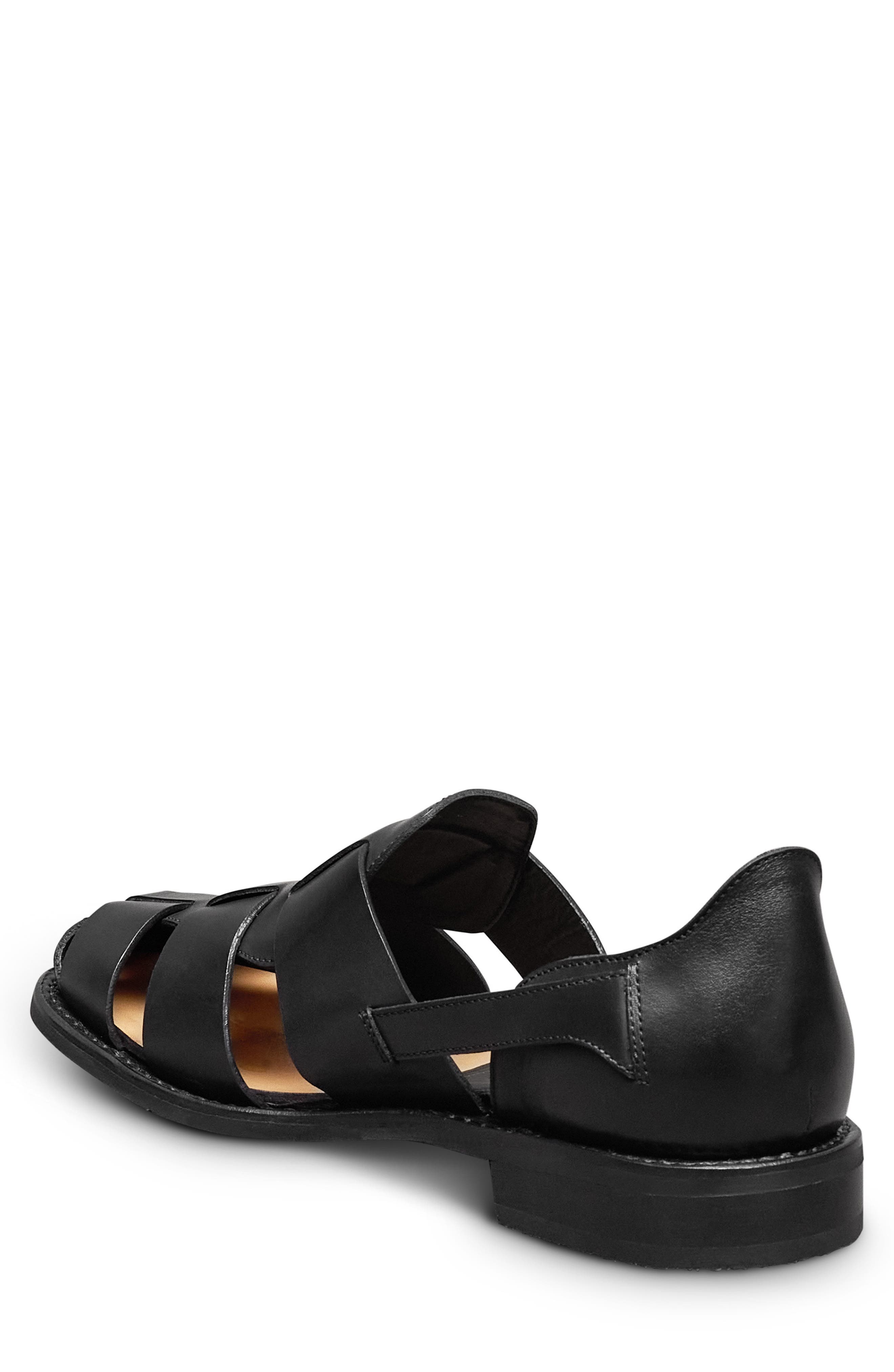 Ravello Fisherman Sandal, Alternate, color, BLACK