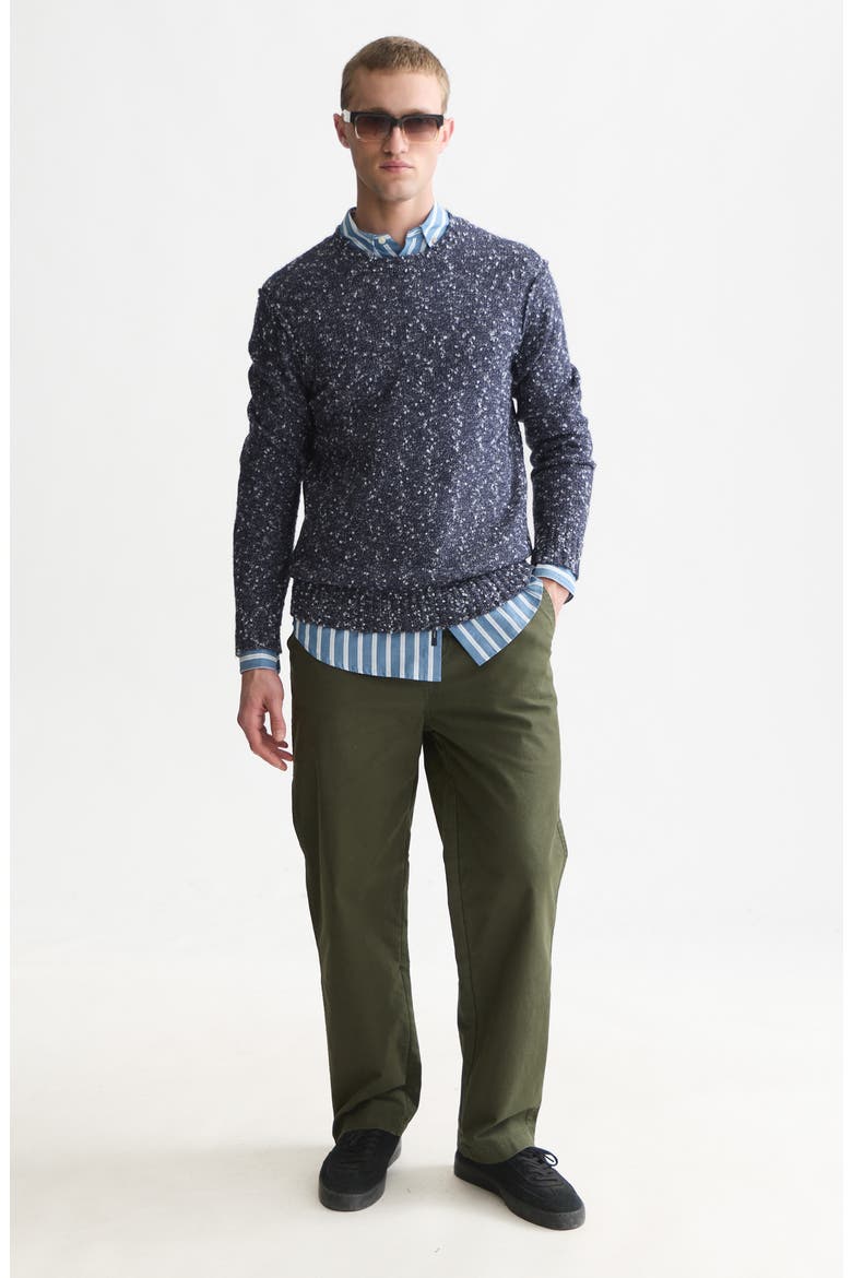 Melange Bouclé Crewneck Sweater, Alternate, color, SKY CAPTAIN