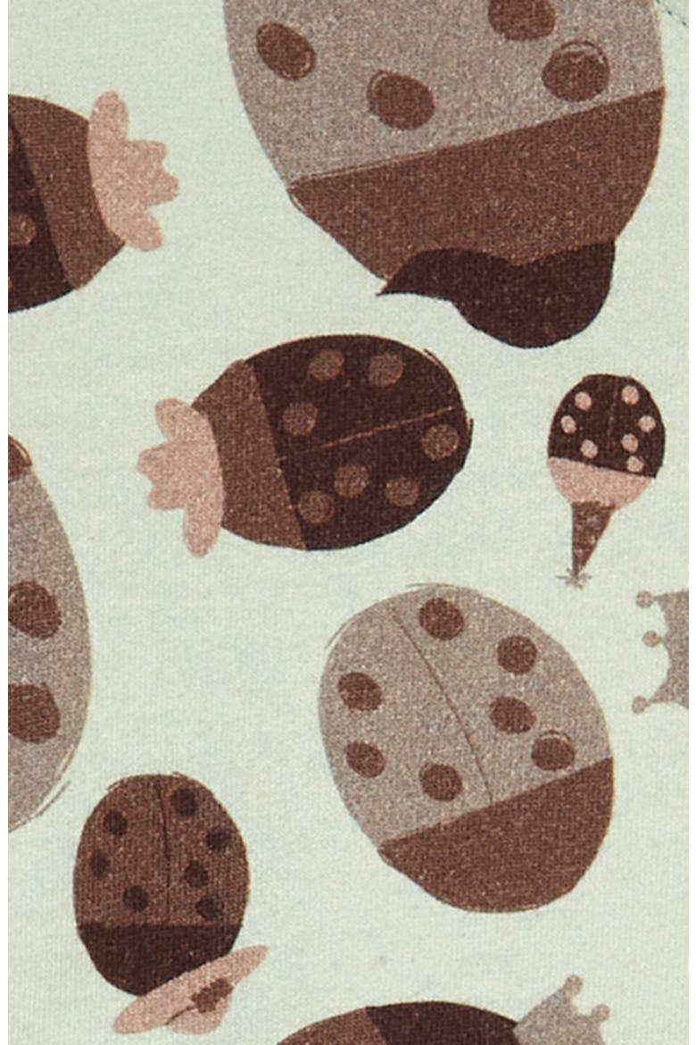 Ladybug Ruffle Organic Cotton Dress, Alternate, color, BROWN/ BEIGE/ GREEN