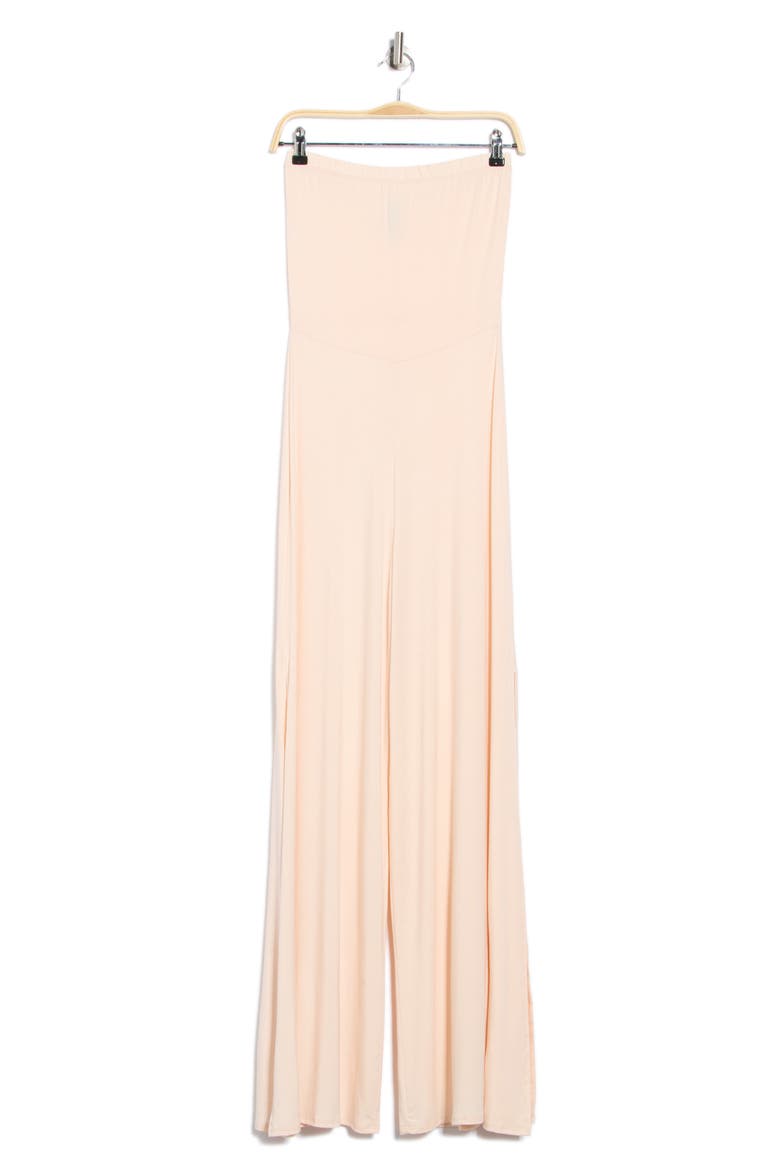 Strapless High Slit Jumpsuit, Alternate, color, LINEN