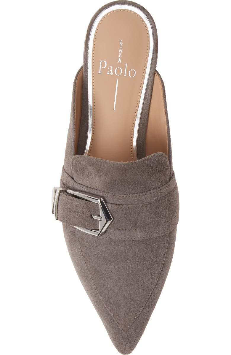 Linea Paolo Ace Buckle Pointed Toe Mule, Alternate, color, Stone