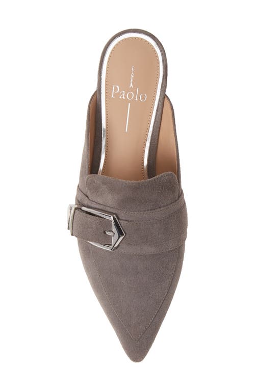 Linea Paolo Ace Buckle Pointed Toe Mule In Brown