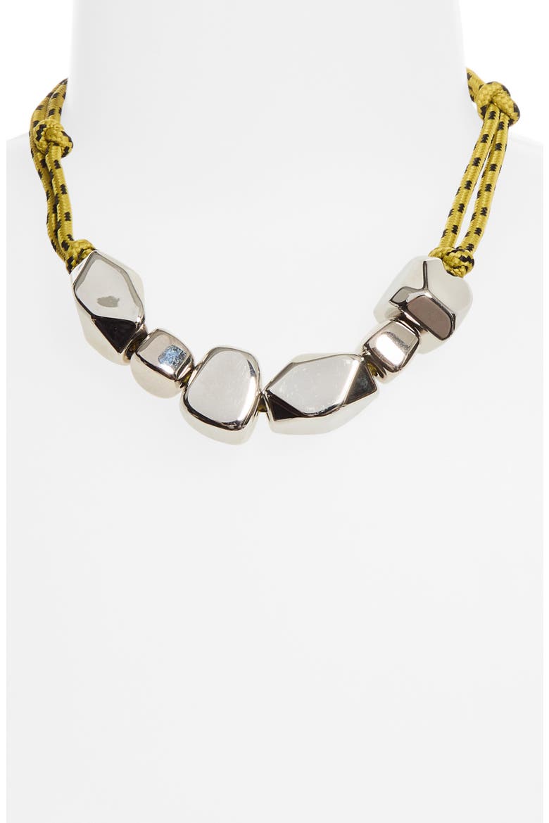 Stone Cord Necklace, Alternate, color, ACID/ BLACK NIKEL