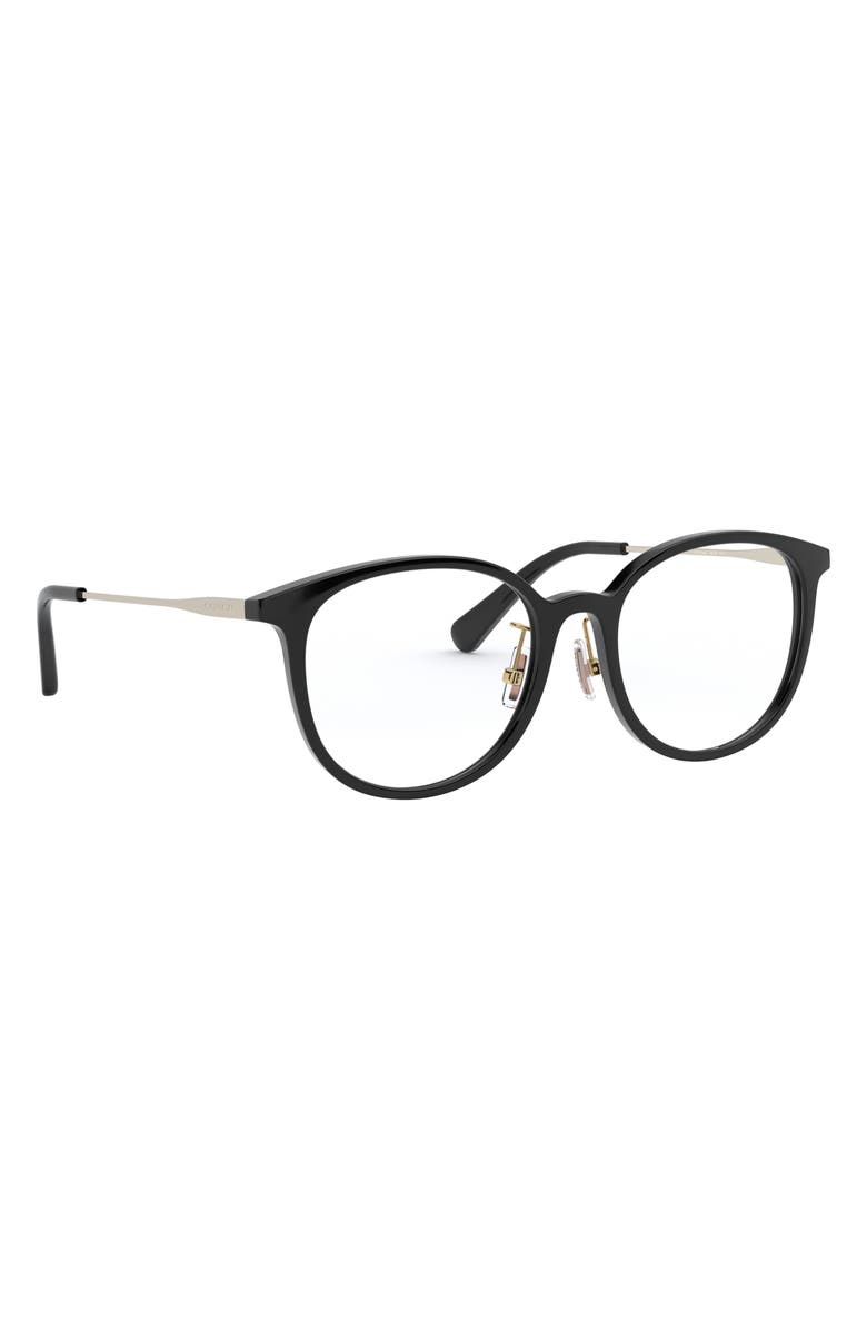 COACH 53mm Round Optical Glasses, Alternate, color, 