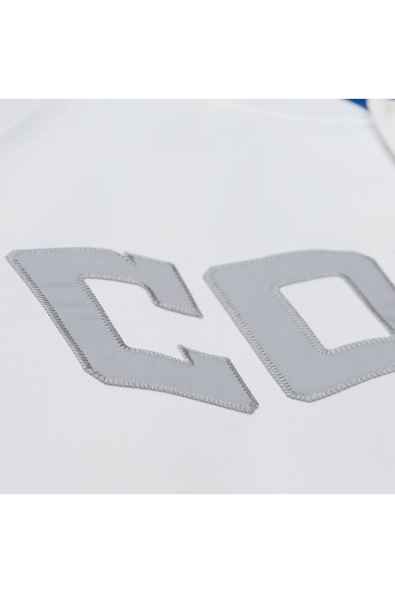 Men's Mitchell & Ness  White Indianapolis Colts Double Clutch Raglan Full-Snap Jacket, Alternate, color, White