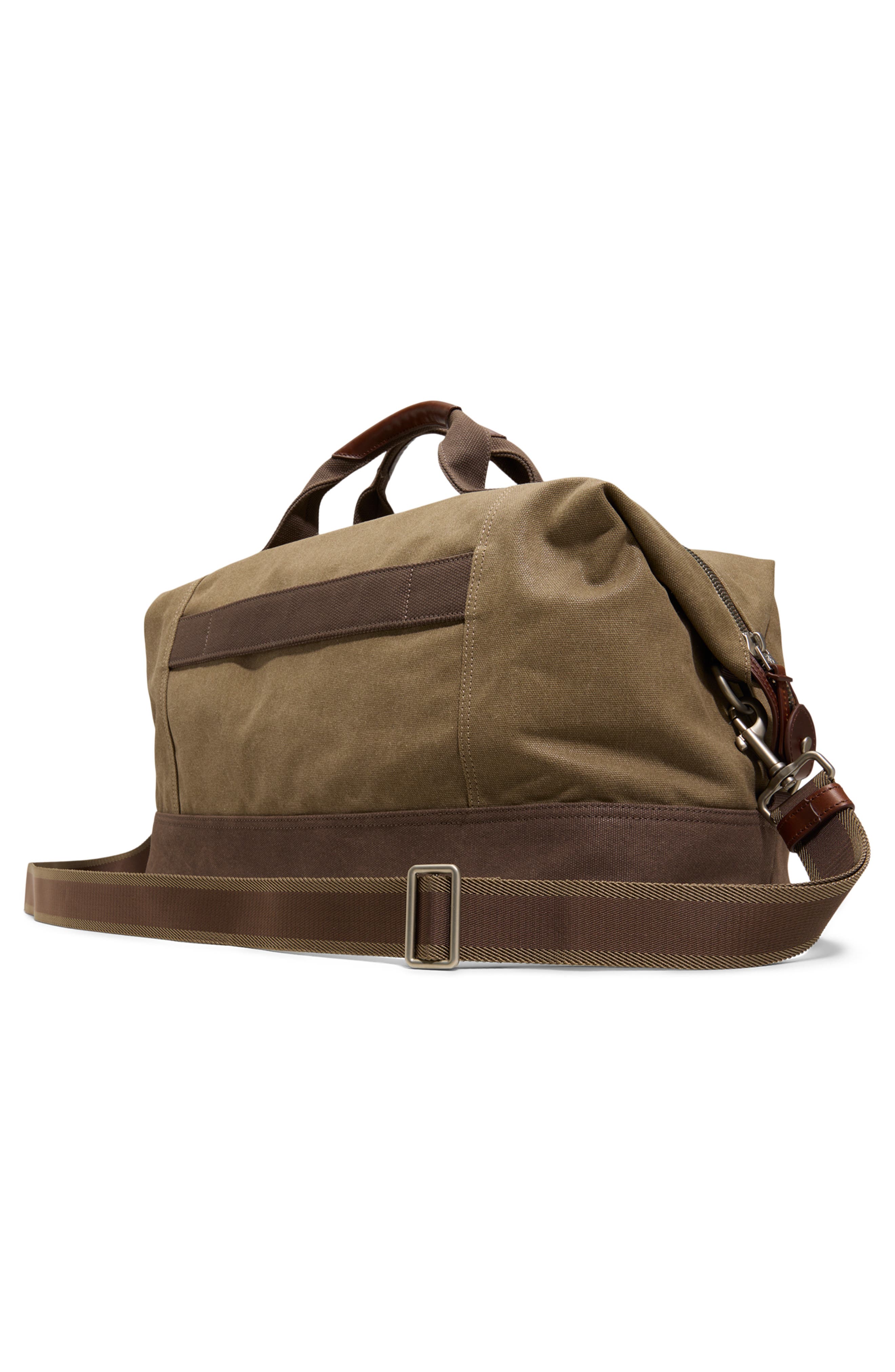 Brooks Brothers Lafayette Canvas Duffle Bag, Alternate, color, Khaki