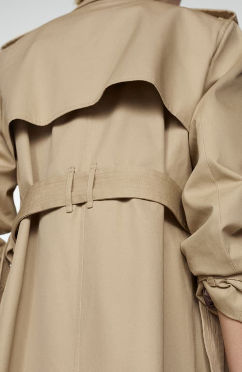 Mango Classic Double Breasted Water Repellent Cotton Trench Coat