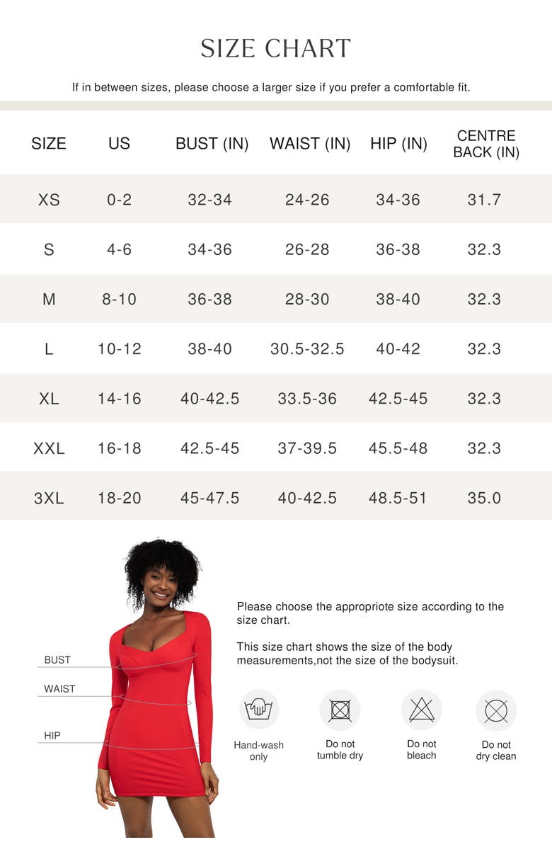 Popilush Redtag Thermal Shapewear Long Sleeve Sweetheart Mini Dress, Alternate, color,
