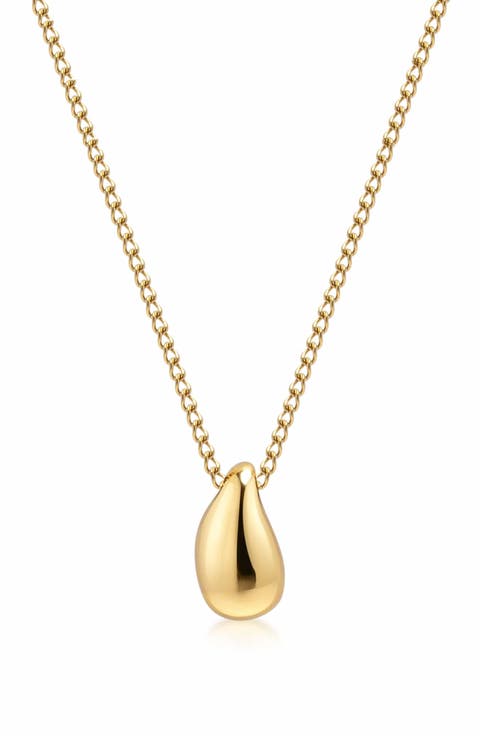 Gold Drop Pendant Necklace