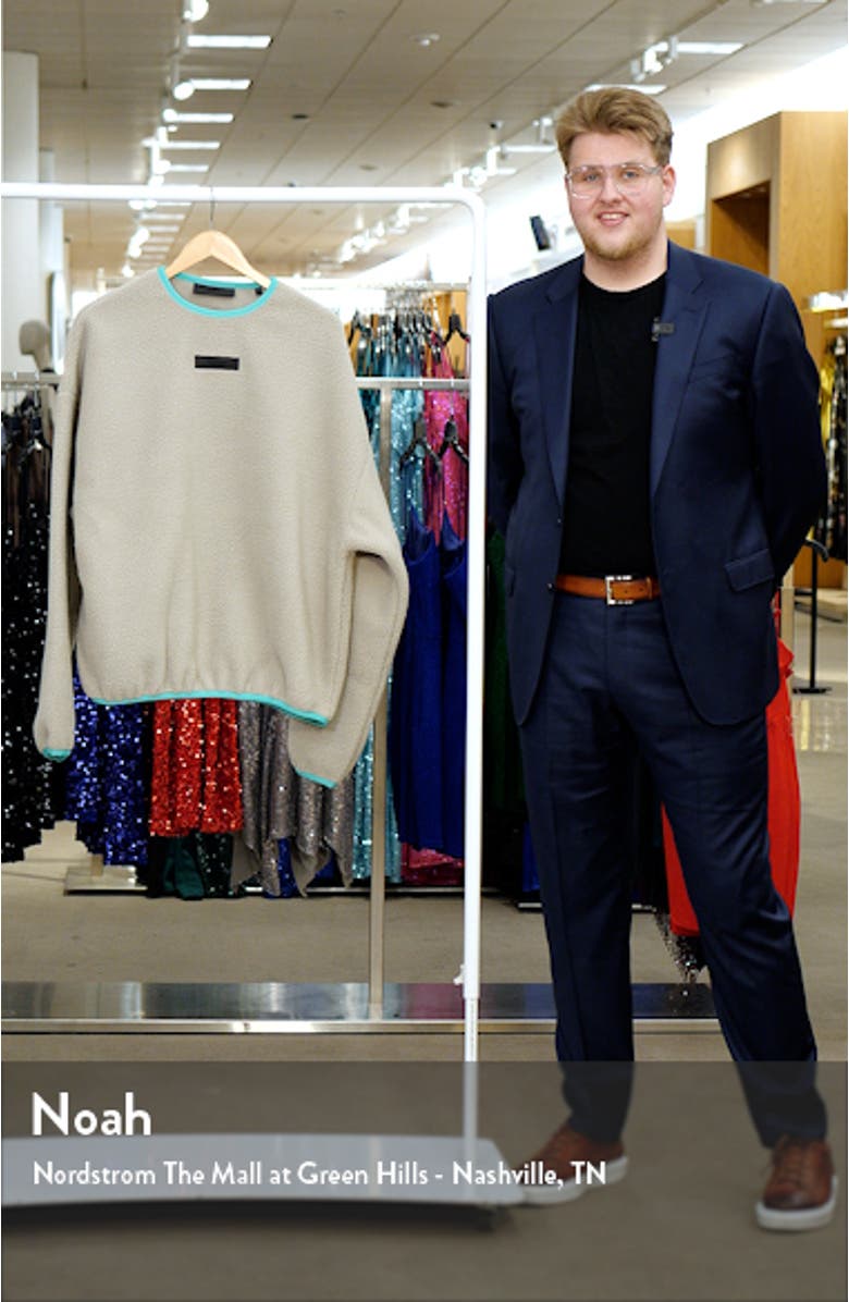 Crewneck High Pile Fleece Sweatshirt, sales video thumbnail