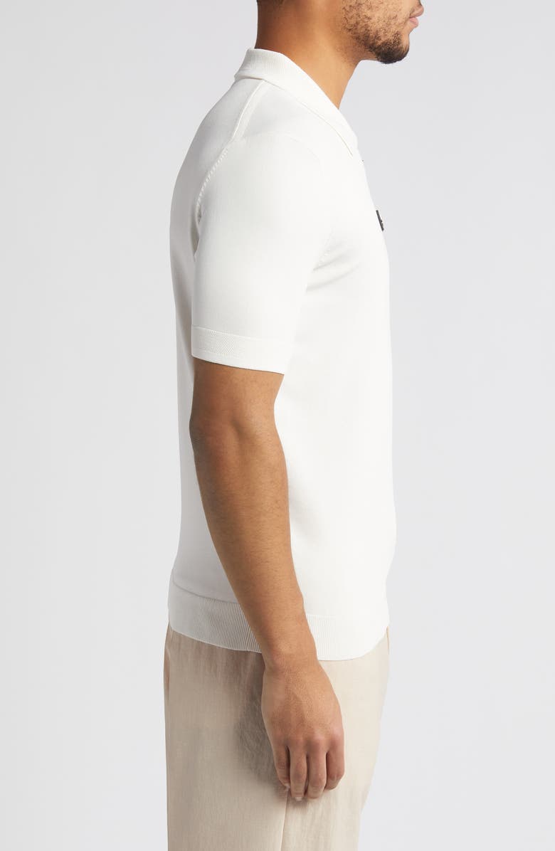 HUGO Sayfong Quarter Zip Sweater Polo, Alternate, color, Open White