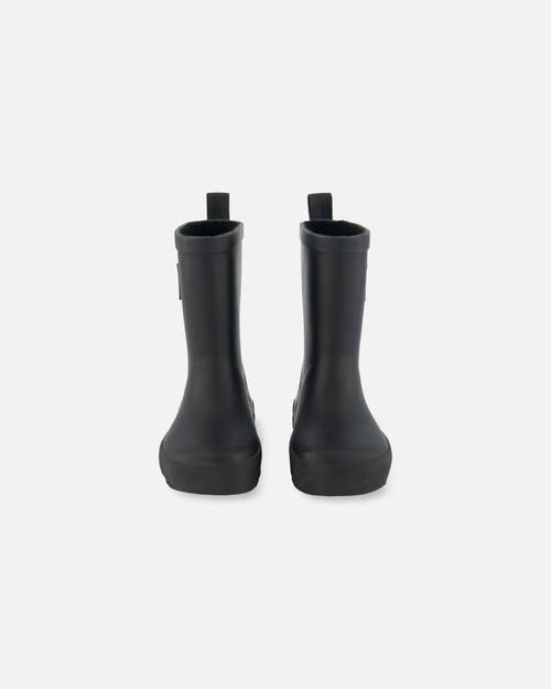 Deux Par Deux Kids Unisex Rain Boots Black In Black