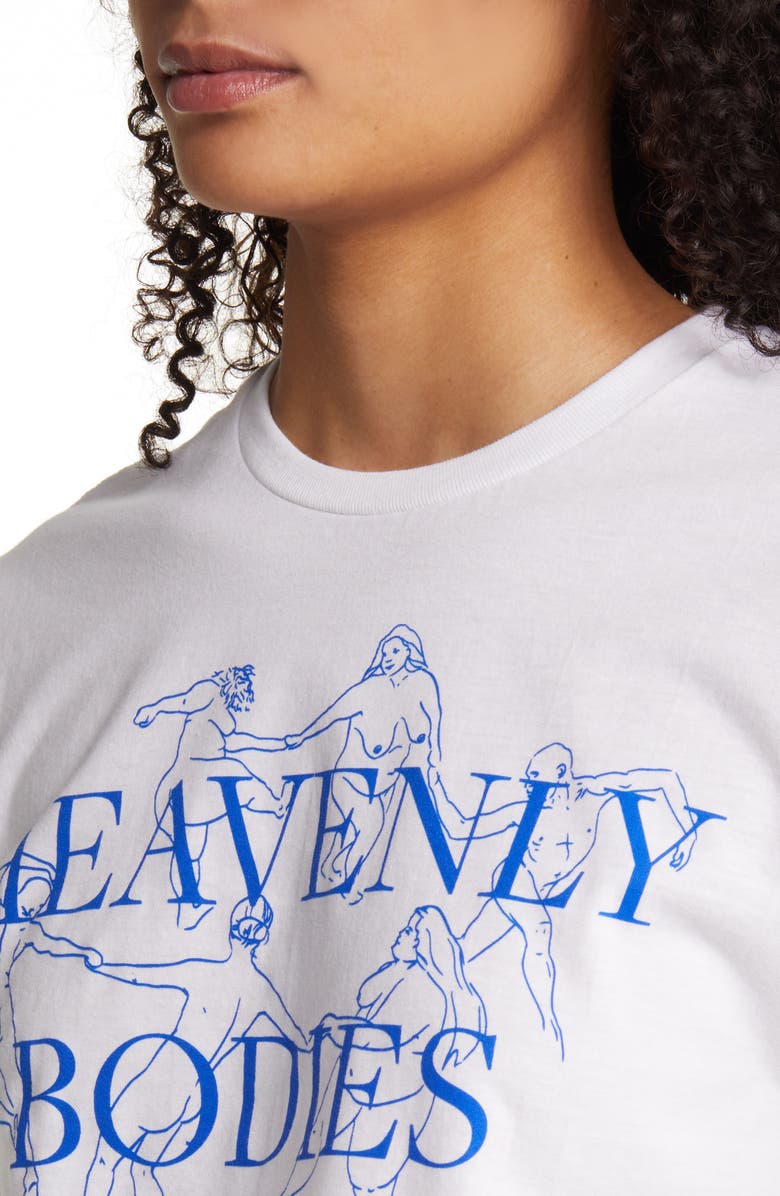 One DNA Gender Inclusive Heavenly Bodies Graphic Tee, Alternate, color, White