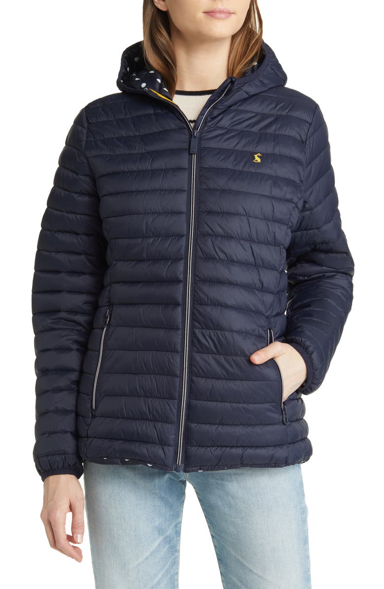 Joules Snug Packable Hooded Puffer Jacket, Alternate, color, 