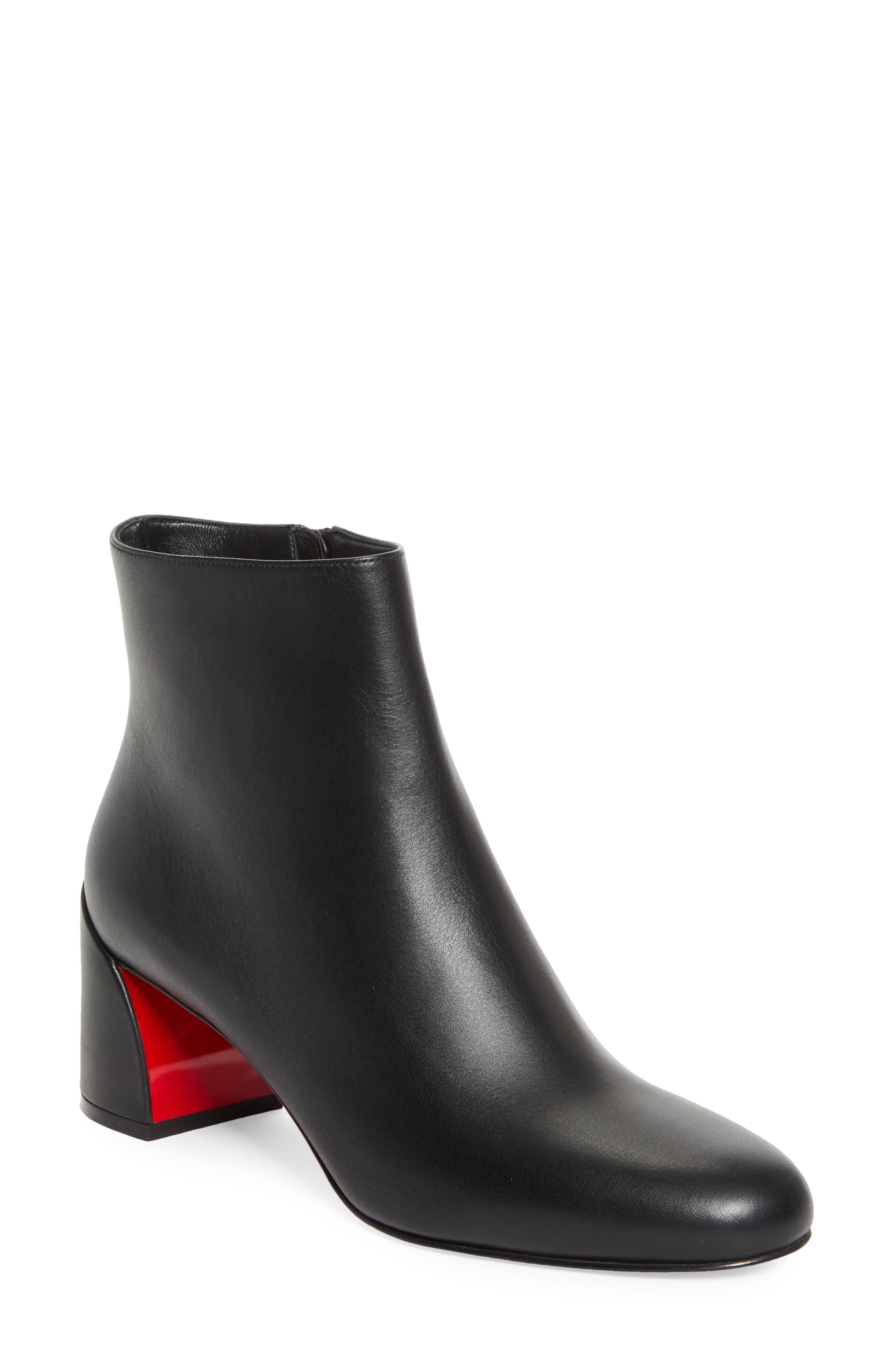 Christian Louboutin Jane Block Heel Bootie, Main, color, Black