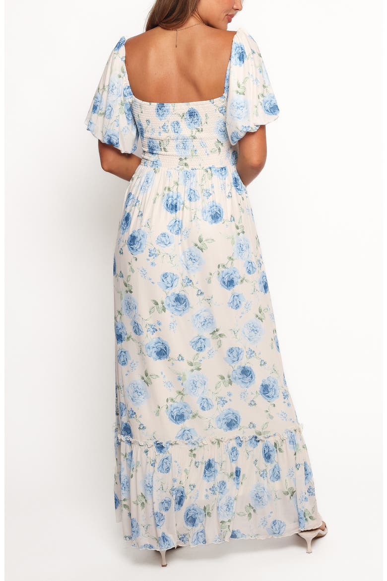 Devon Short Sleeve A-Line Maxi Dress, Alternate, color, SUMMER SONG