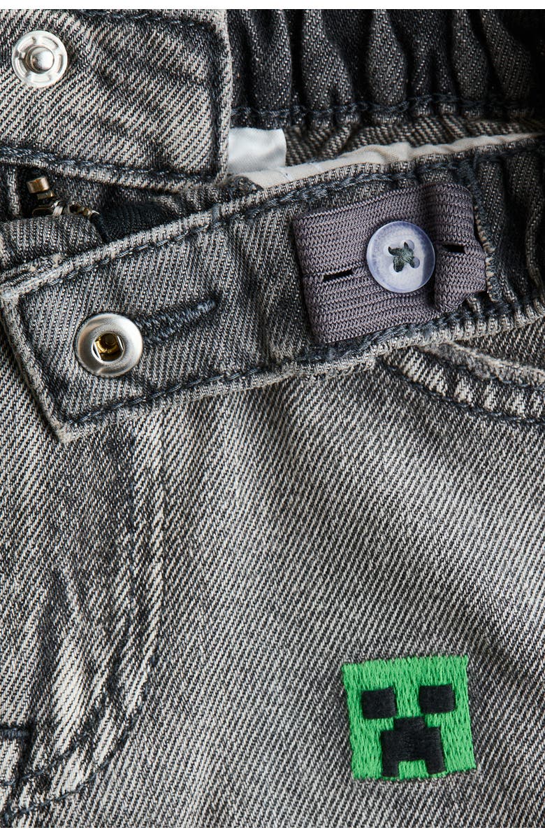 H&M Regular Fit Printed  Jeans, Alternate, color, Denim Gray/Minecraft