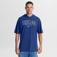 Nike Men's Nike Royal Chicago Cubs Arched Wordmark Tri-Blend Hooded T-Shirt