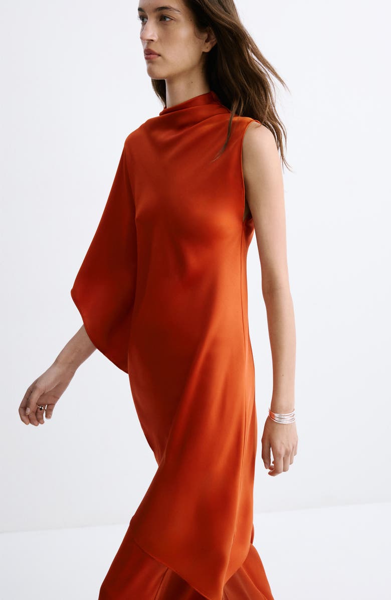 MANGO Straight Leg Satin Pants, Alternate, color,