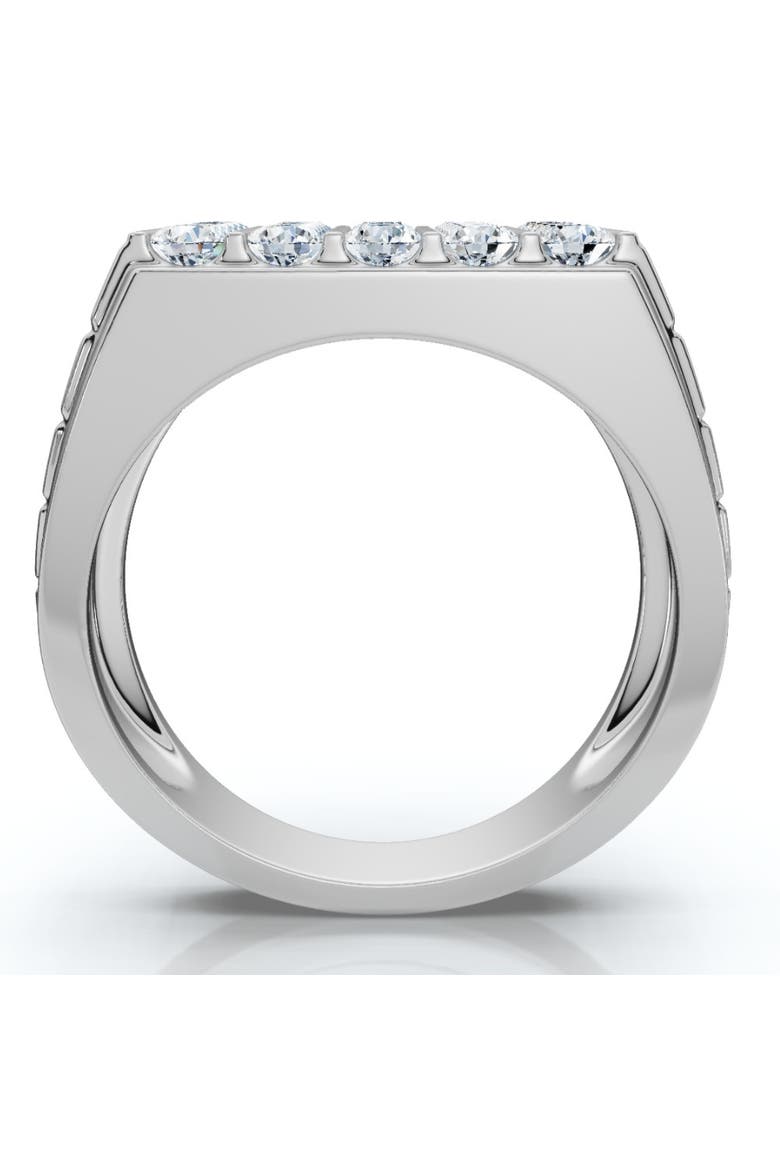 2Ct Diamond Men's Wedding Anniversary Ring 10k Gold Lab Grown, Alternate, color, 10k White Gold