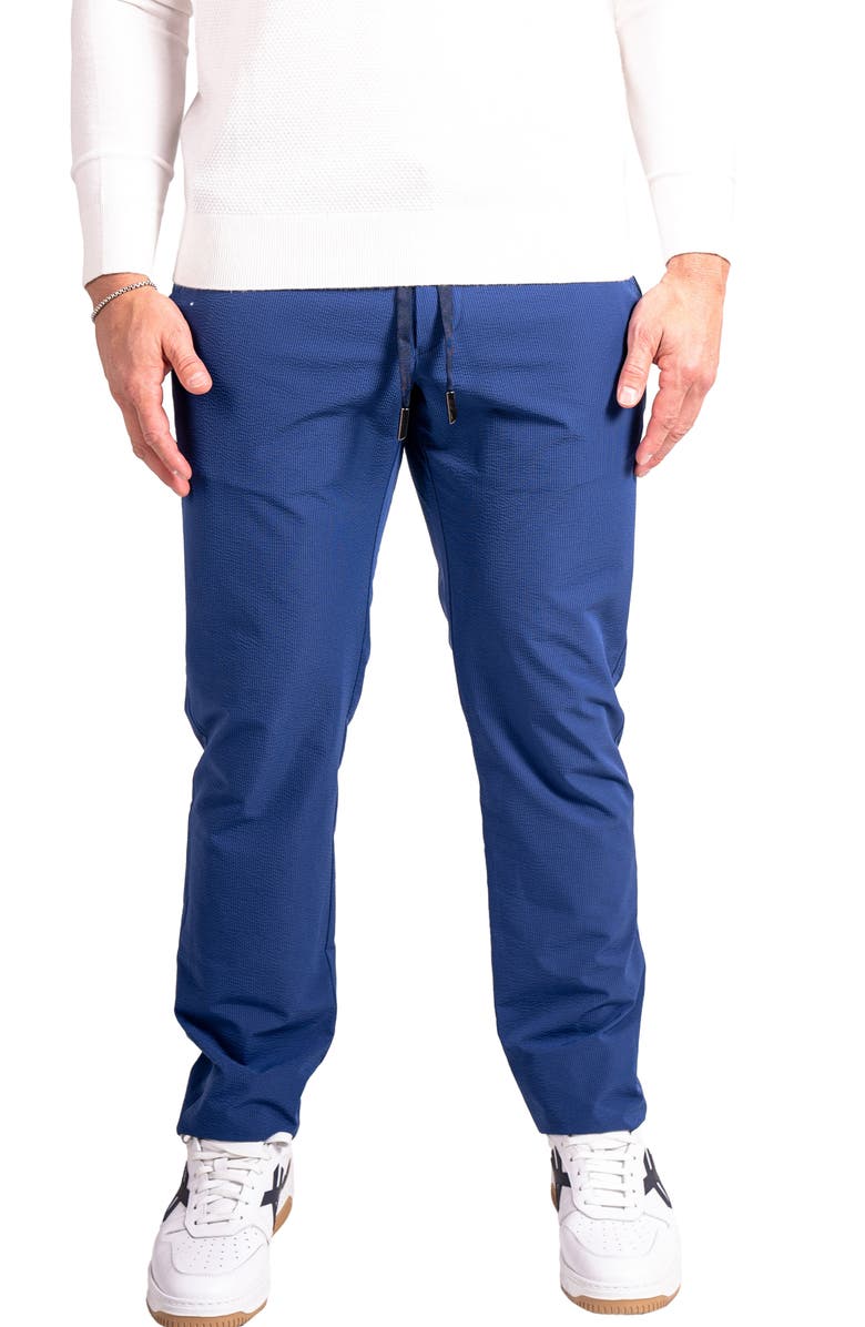 Maceoo Resistancenavy Blue Drawstring Pants, Main, color, Blue