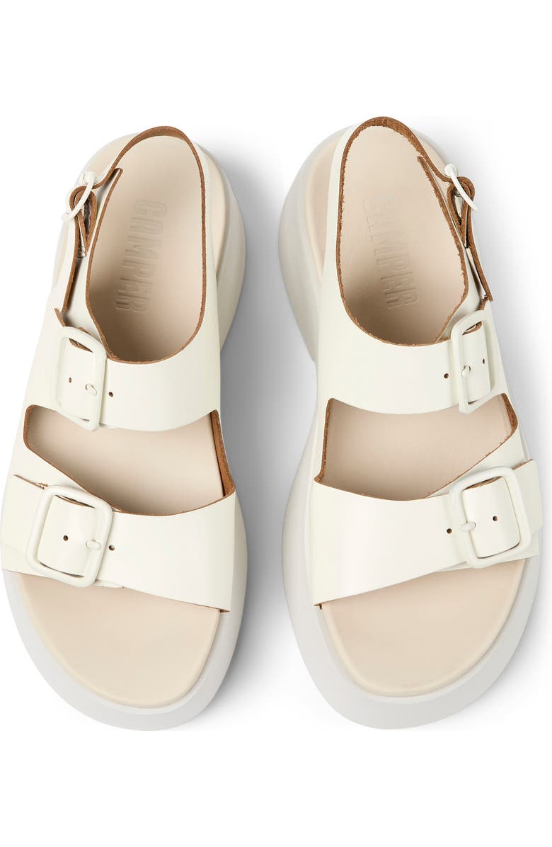 Camper Tasha Platform Sandal, Alternate, color, White Natural