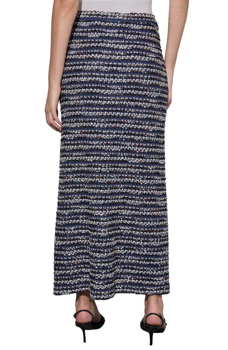 Ming Wang Multistitch Tweed Maxi Skirt, Alternate, color,