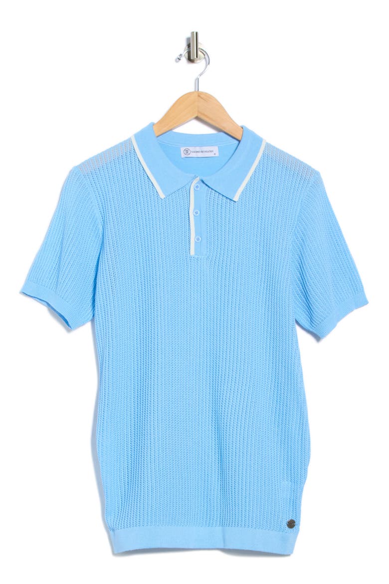 Short Sleeve Knit Sweater, Alternate, color, SOFT BLUE