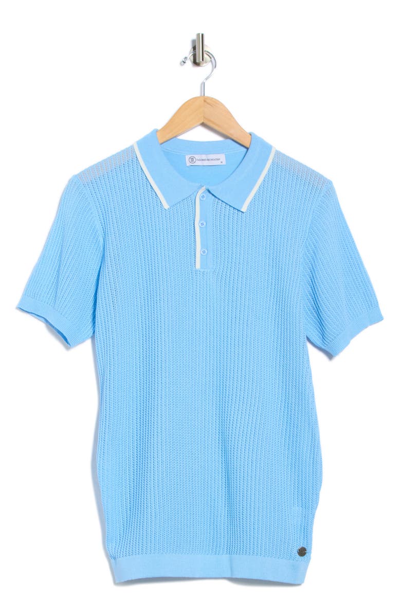 T.R. PREMIUM Short Sleeve Knit Sweater, Alternate, color, Soft Blue