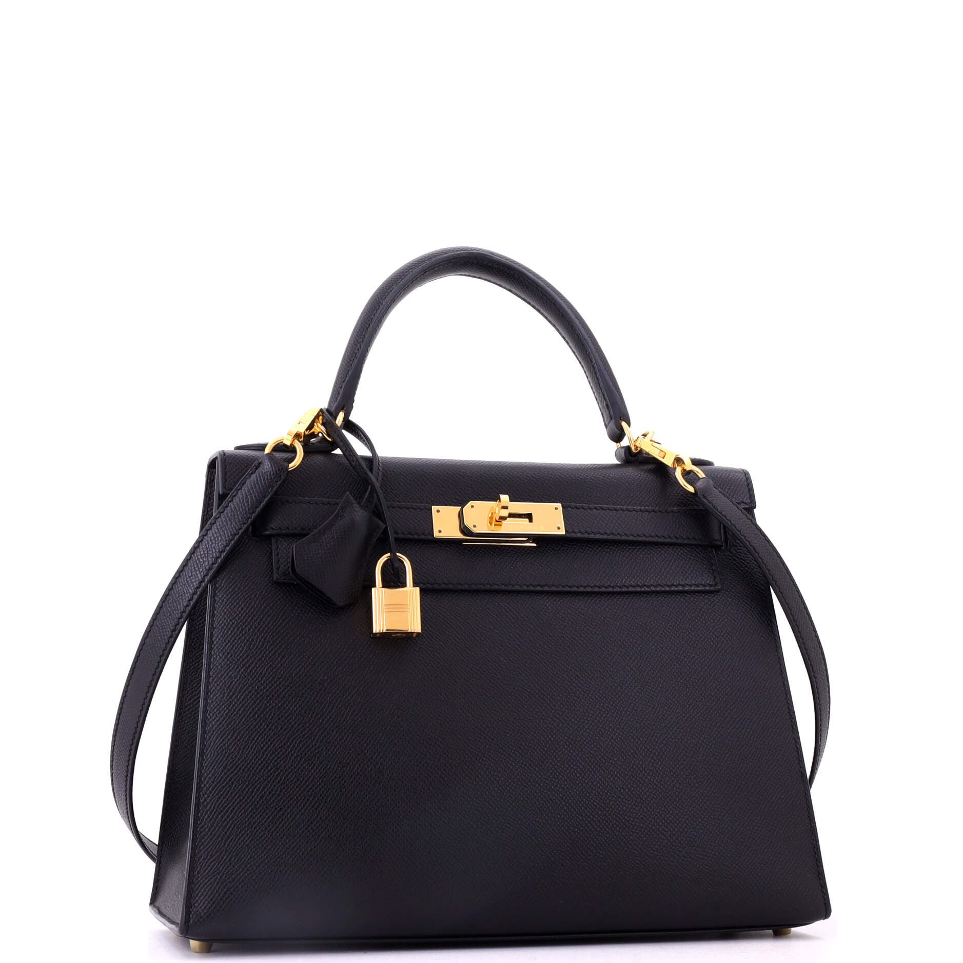 Kelly Handbag Black Epsom with Gold Hardware 28, Alternate, color, Black
