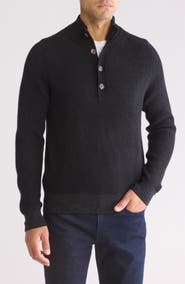 Amicale Rib Cashmere Mock Neck Sweater