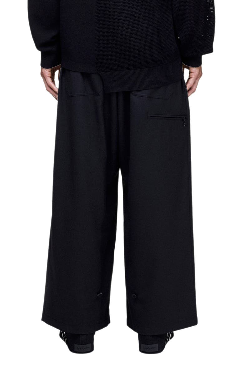 Sport Uniform Oversize Wide Leg Drawstring Pants, Alternate, color, BLACK