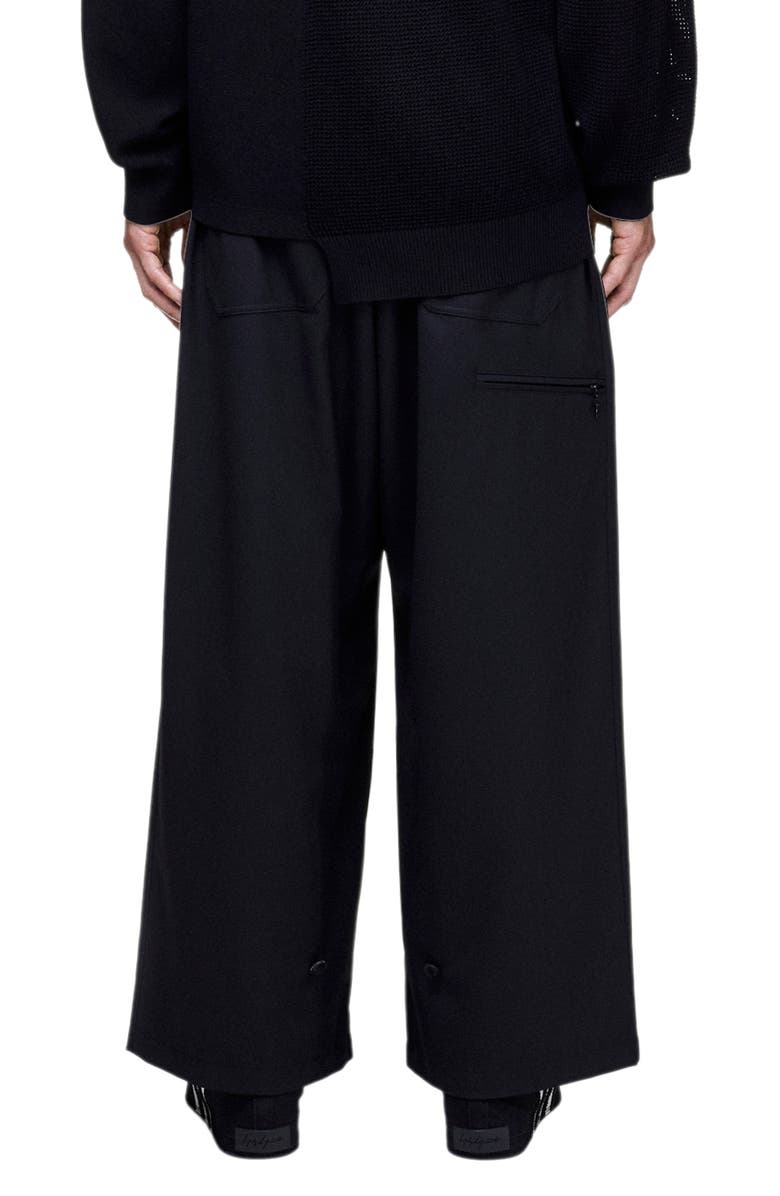 Y-3 Sport Uniform Oversize Wide Leg Drawstring Pants, Alternate, color, Black