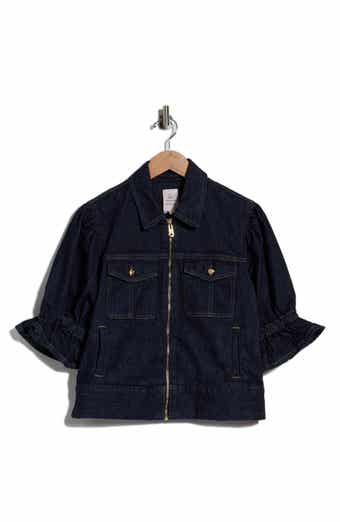 Holly Elbow Sleeve Zip Denim Jacket