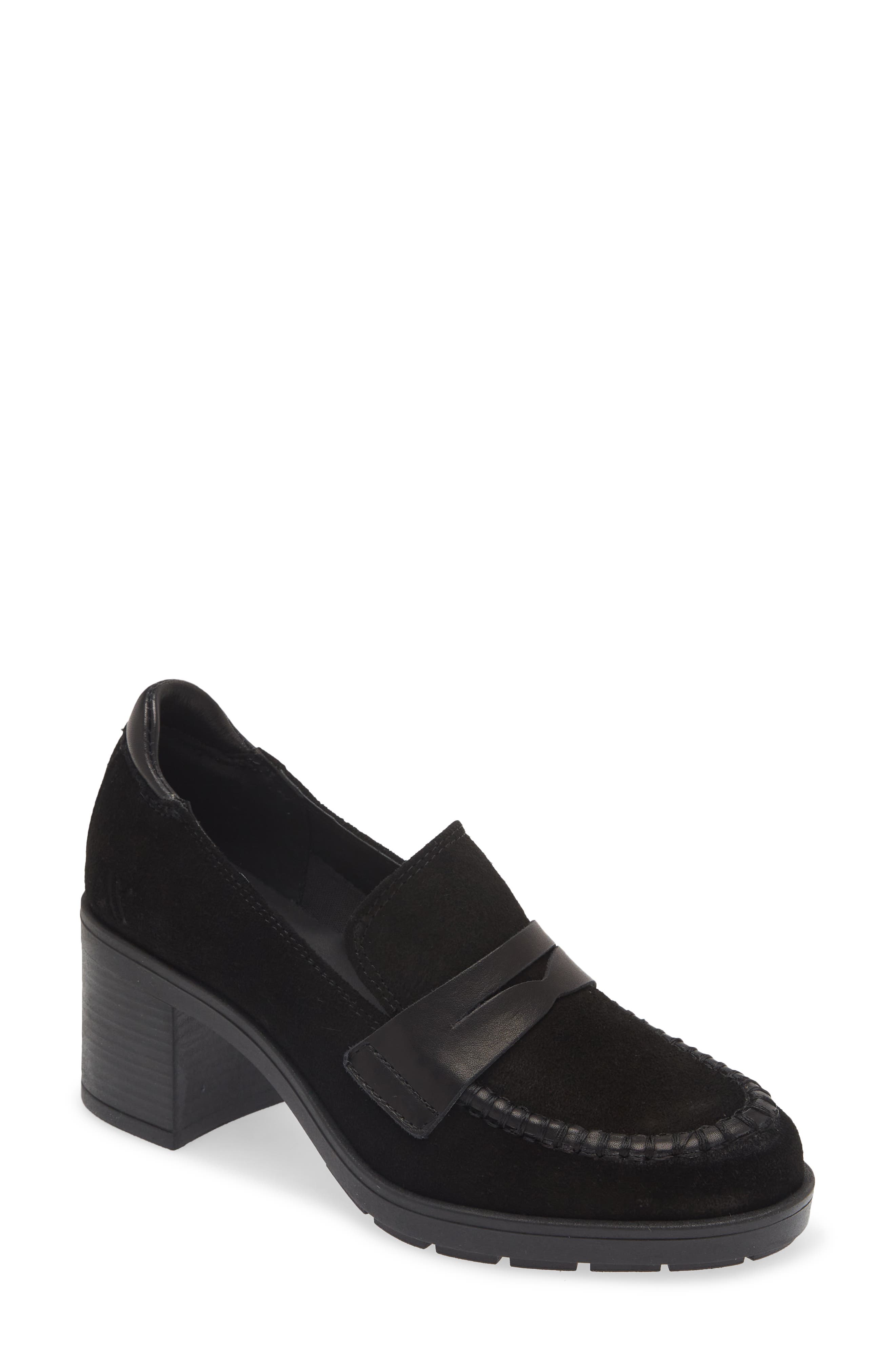 The FLEXX Steven Block Heel Penny Loafer, Main, color, 
