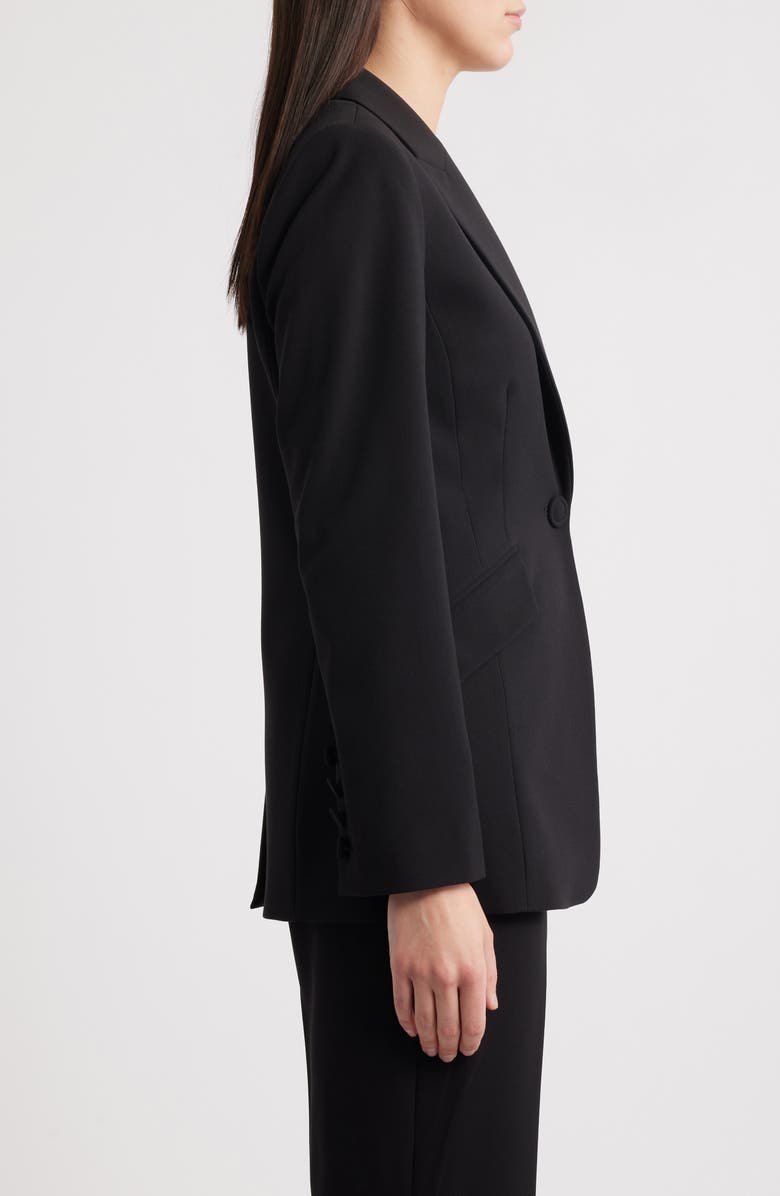 Tahari ASL Peak Lapel Jacket, Alternate, color, Black