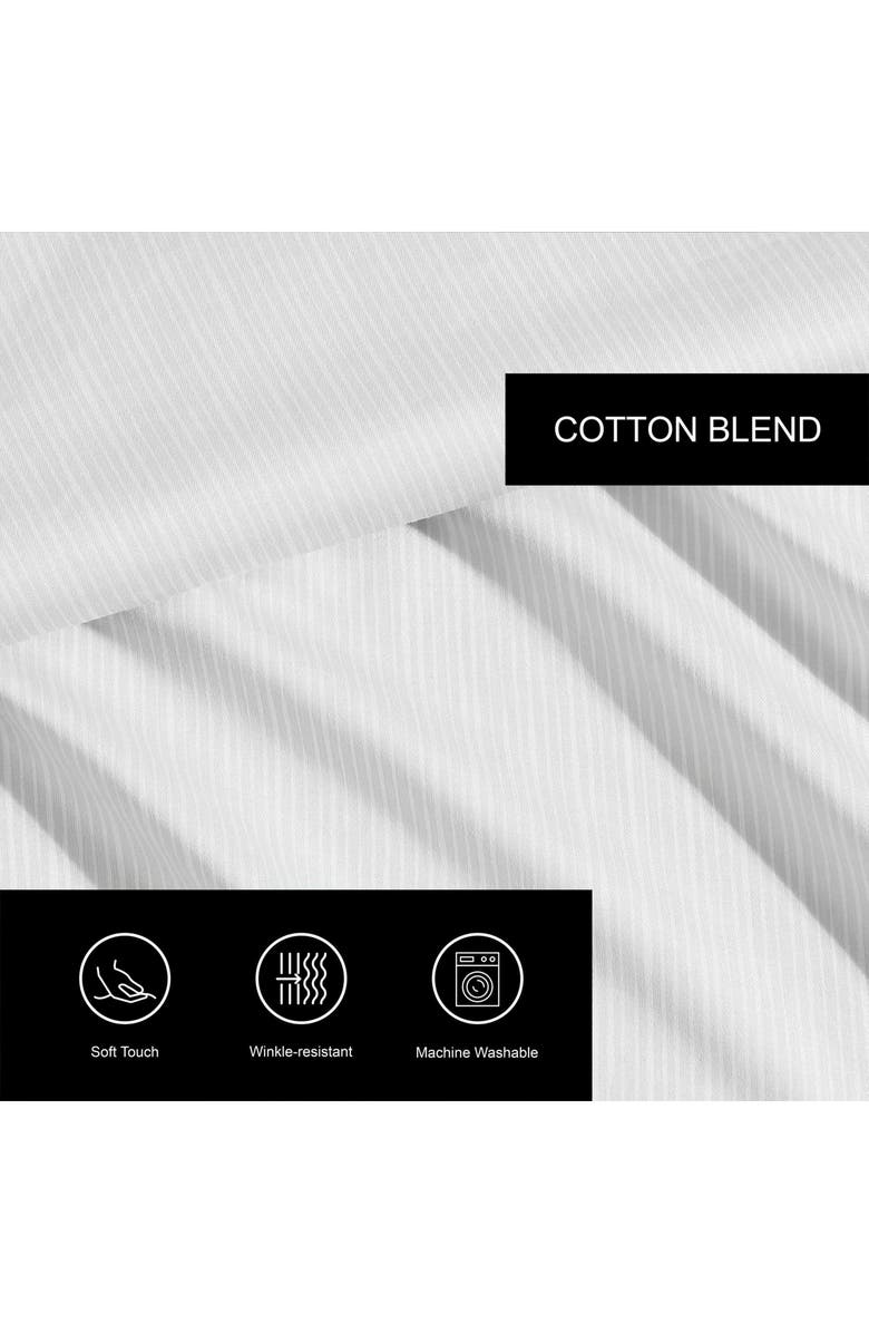 Vera Wang Etched Stripe Cotton Sheet Set, Alternate, color, Light Grey