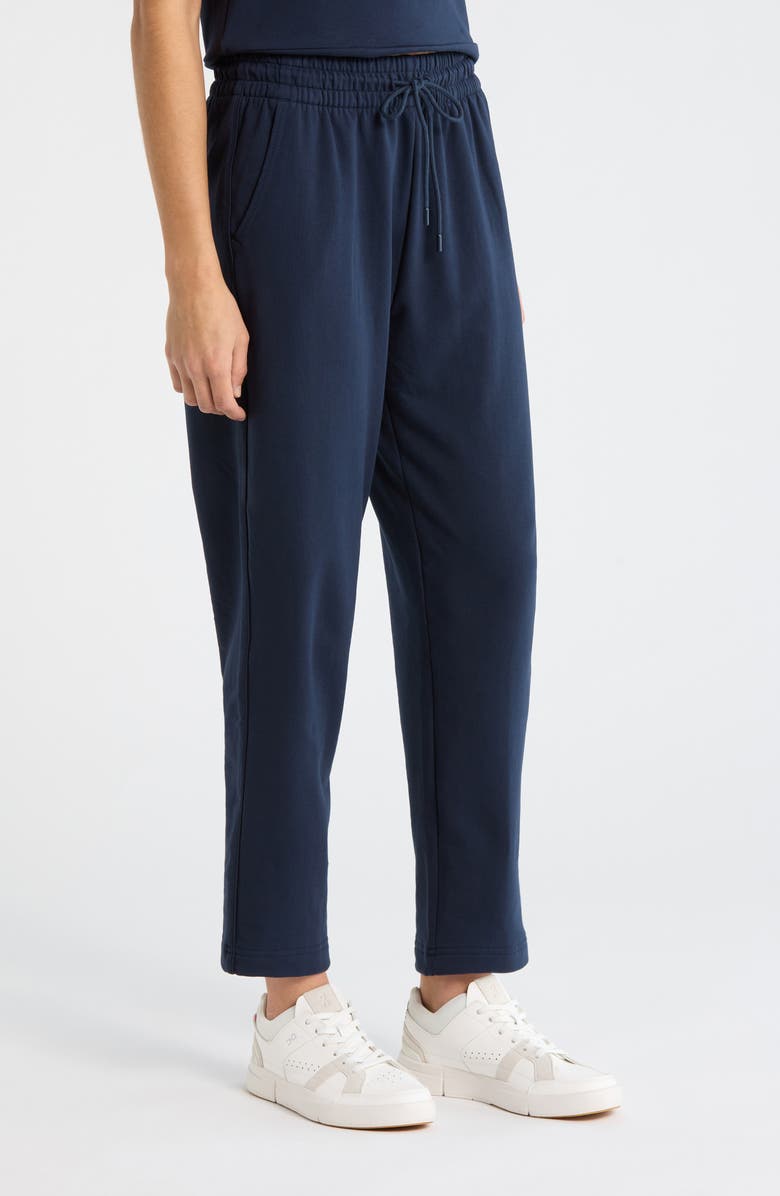 Zella Tempo Terry Ankle Pants, Alternate, color, Navy Sapphire