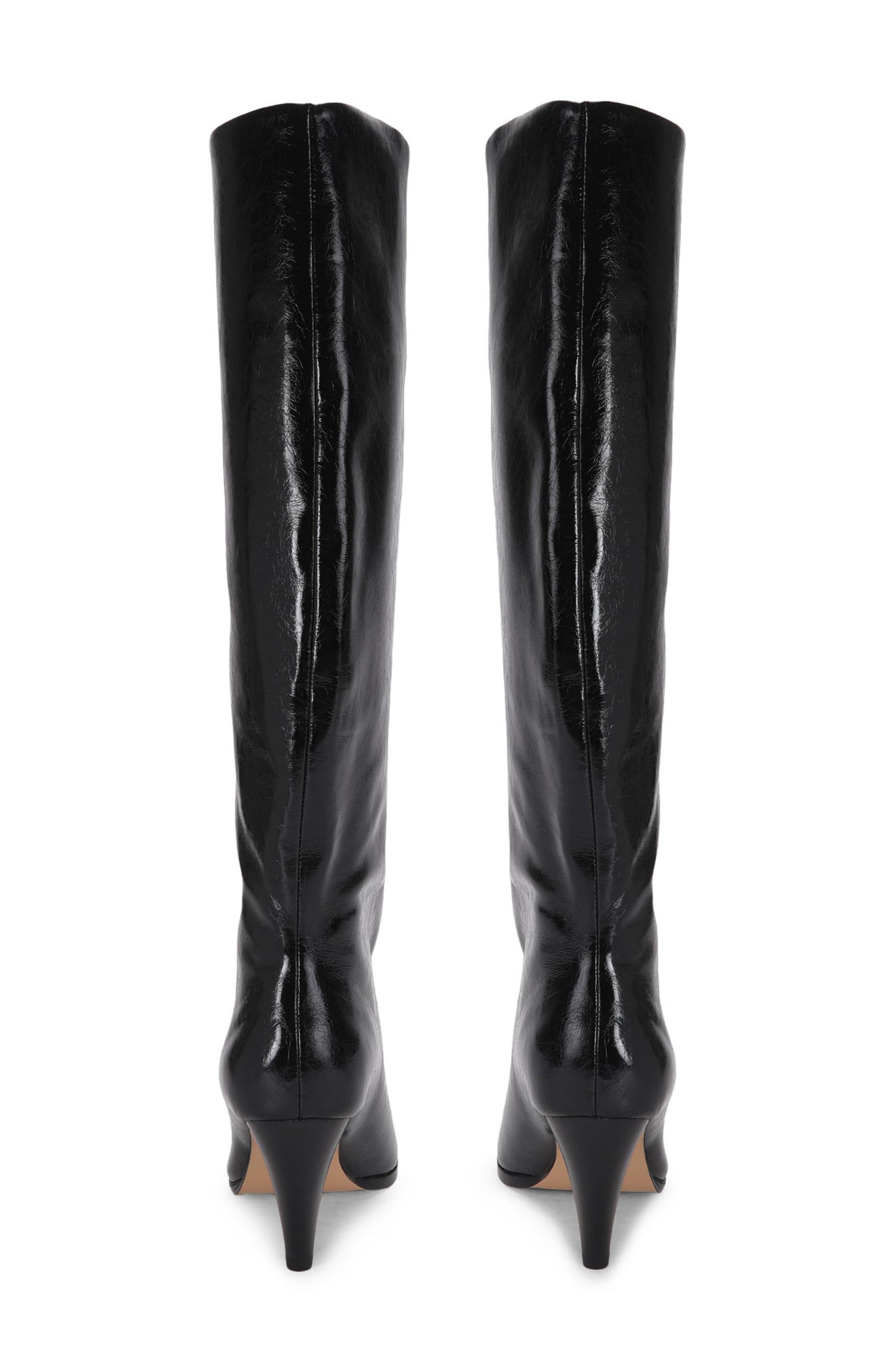 Lambeth Slouchy Knee High Leather Boot, Alternate, color, BLACK