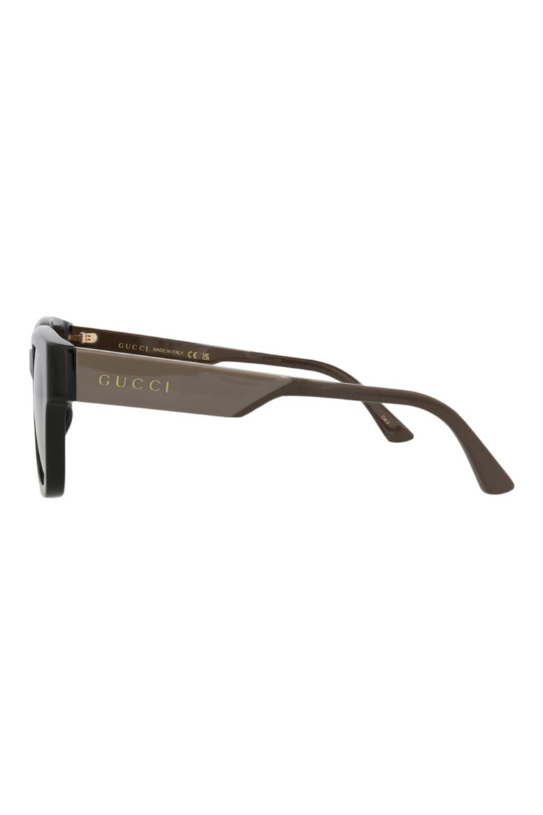 52mm Square Sunglasses, Alternate, color, BLACK GREEN BROWN