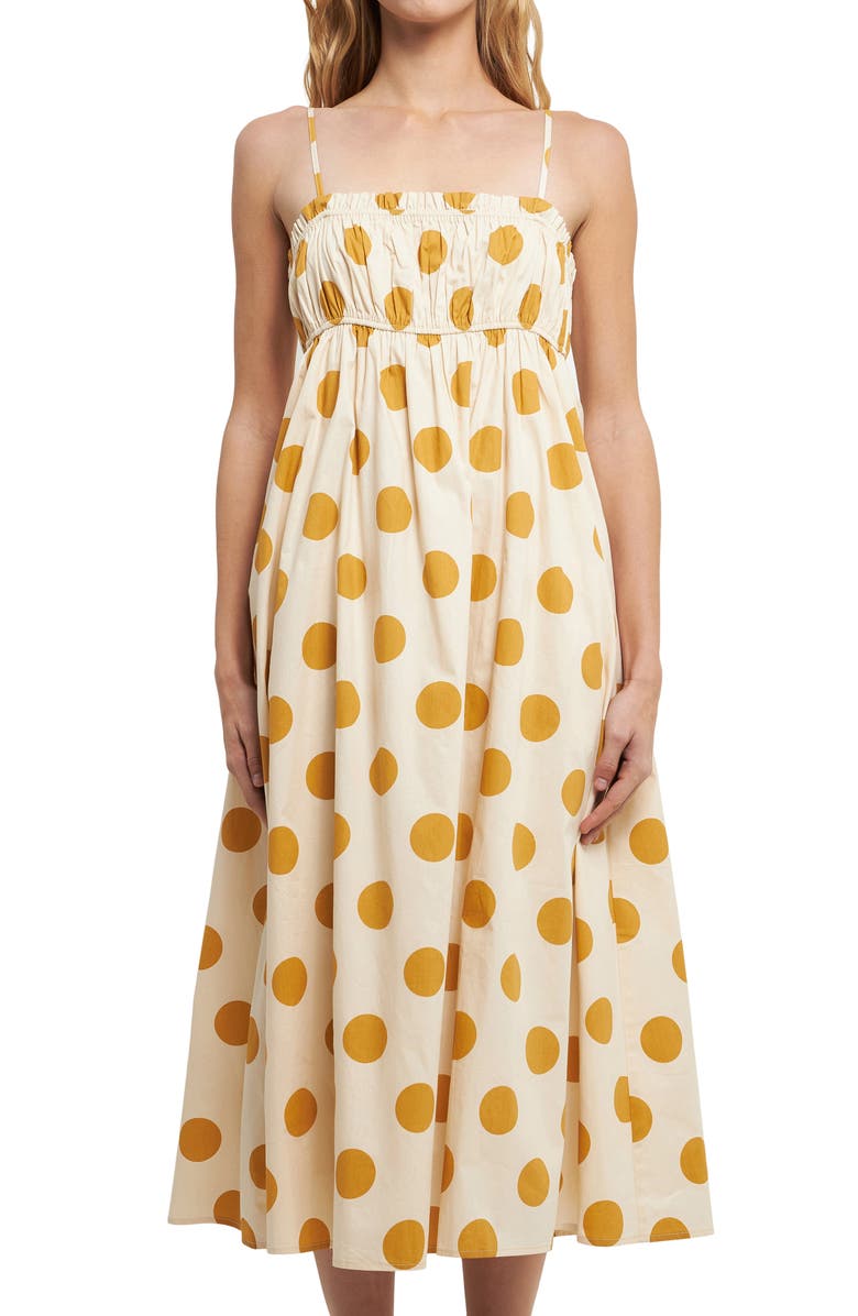 English Factory Polka Dot Cotton Sundress, Alternate, color,