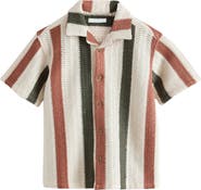 NEXT Kids' Textured Stripe Camp Shirt
