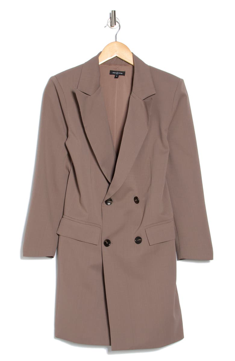 AREA STARS Jax Long Sleeve Double Breasted Blazer Dress, Alternate, color, Grey