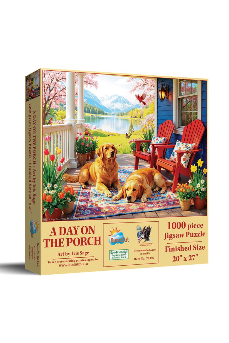 A Day on the Porch 1000 piece Jigsaw Puzzle for Adults, Main, color, Multicolor
