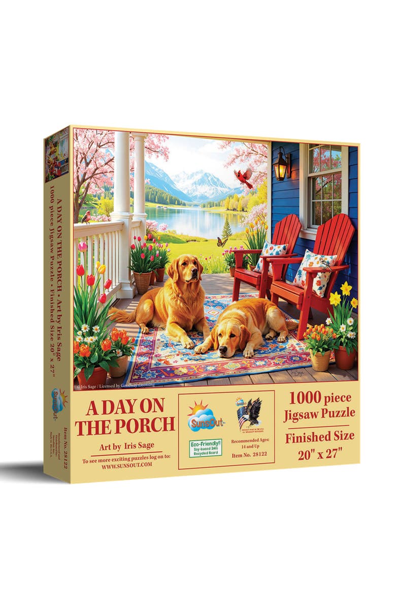 Sunsout A Day on the Porch 1000 piece Jigsaw Puzzle for Adults, Main, color, Multicolor