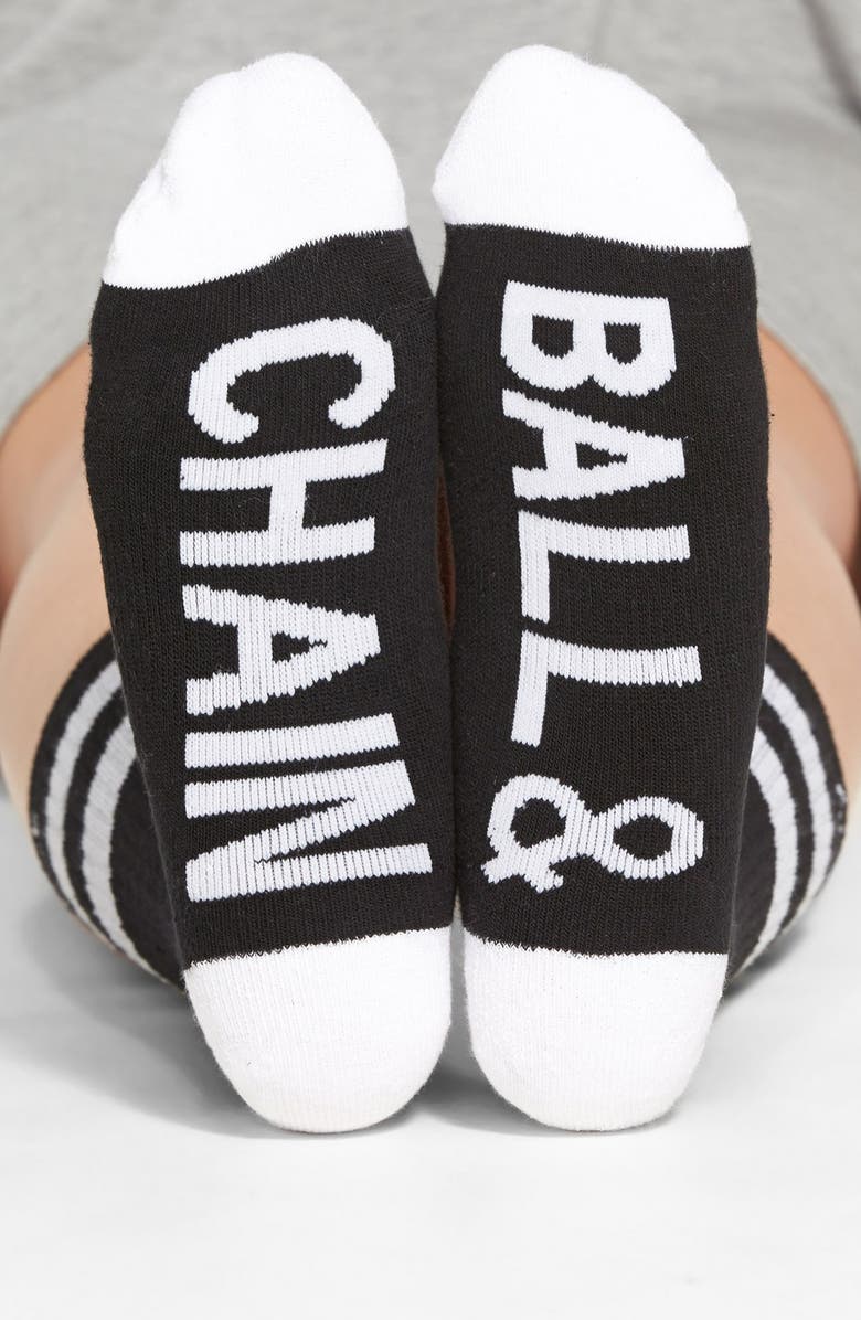 Arthur George by R. Kardashian 'Ball & Chain' Crew Socks, Main, color, 