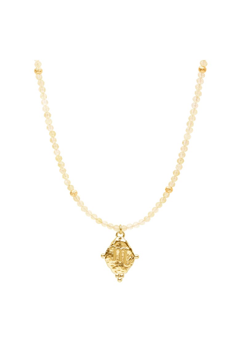 Scorpio Zodiac Choker Necklace, Main, color, Gold